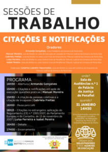 Cartaz Sessões de esclarecimento Porto Este